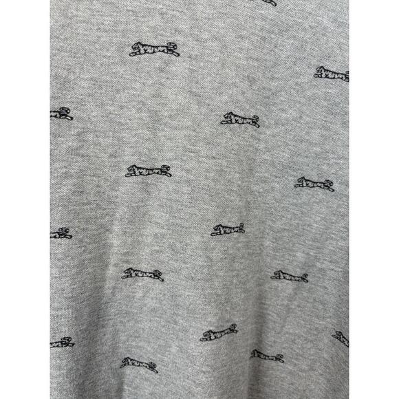 Le Tigre Men's Polo L Gray With Tiger Print All Over - Picture 4 of 8